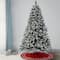 7.5ft. Pre-Lit Snowy Silver Hill Pine Artificial Christmas Tree, Warm White LED Lights